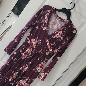 Floral Maxi Dress in Purple